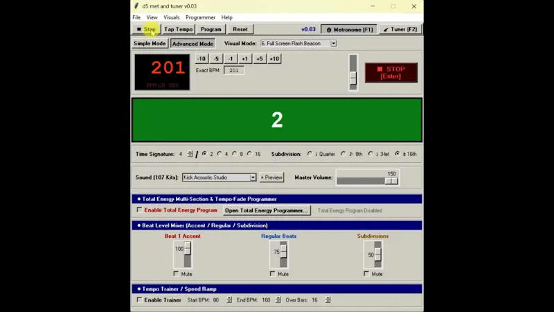 d5 Metronome and tuner screenshot 1 (video preview)
