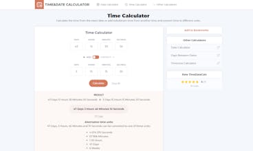 Time and Date Calculator gallery image