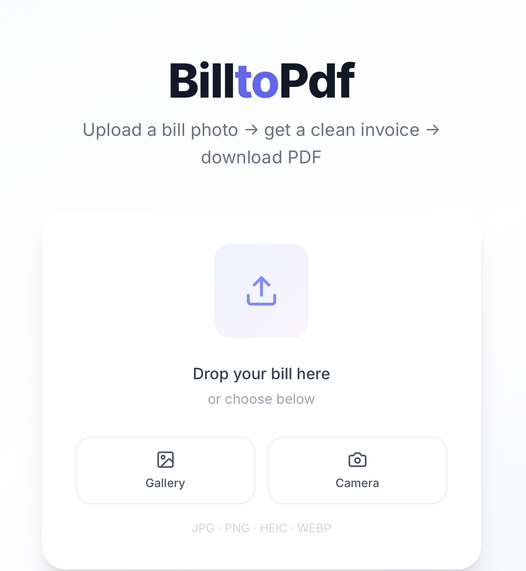 BilltoPdf