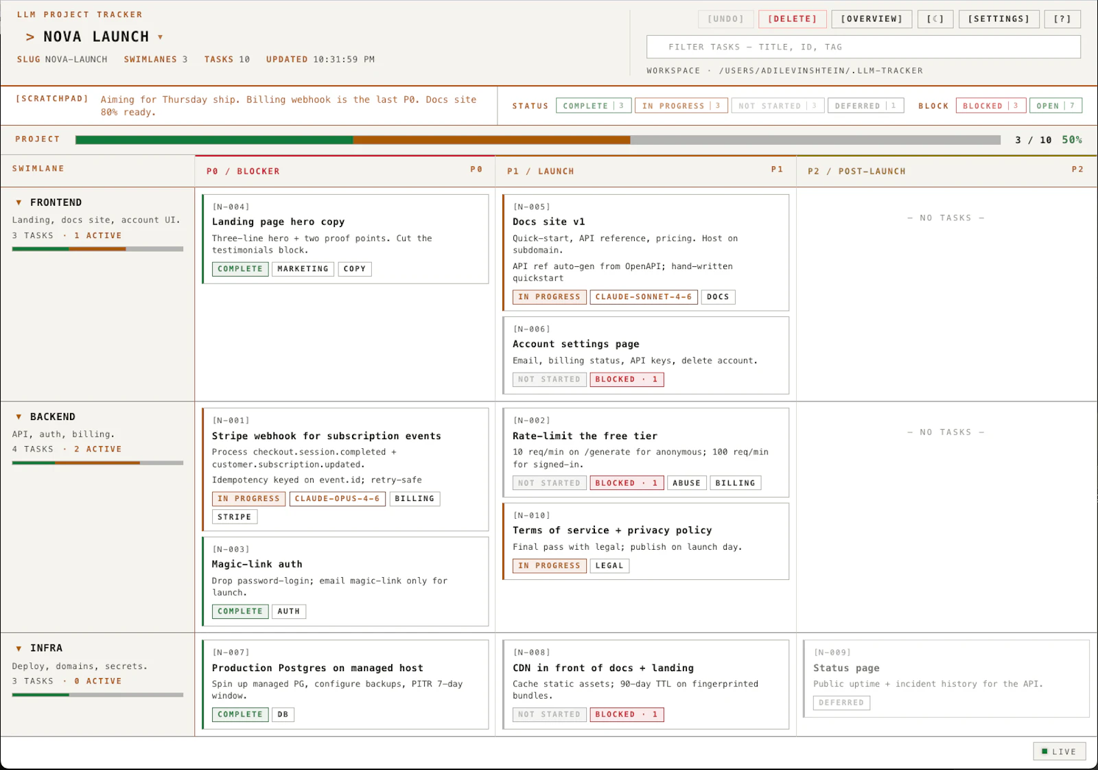 LLM Tracker screenshot 1