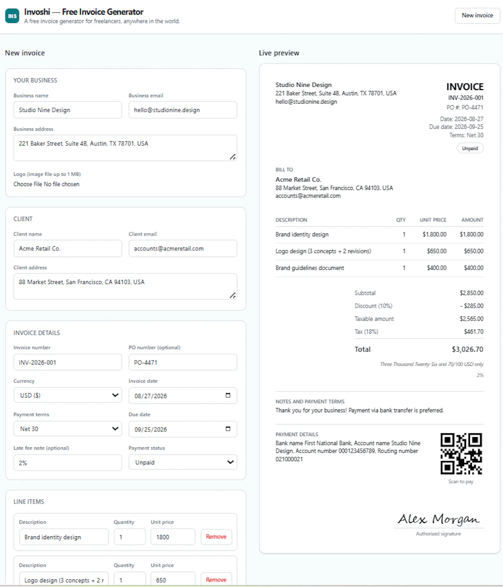 Invoshi screenshot 3