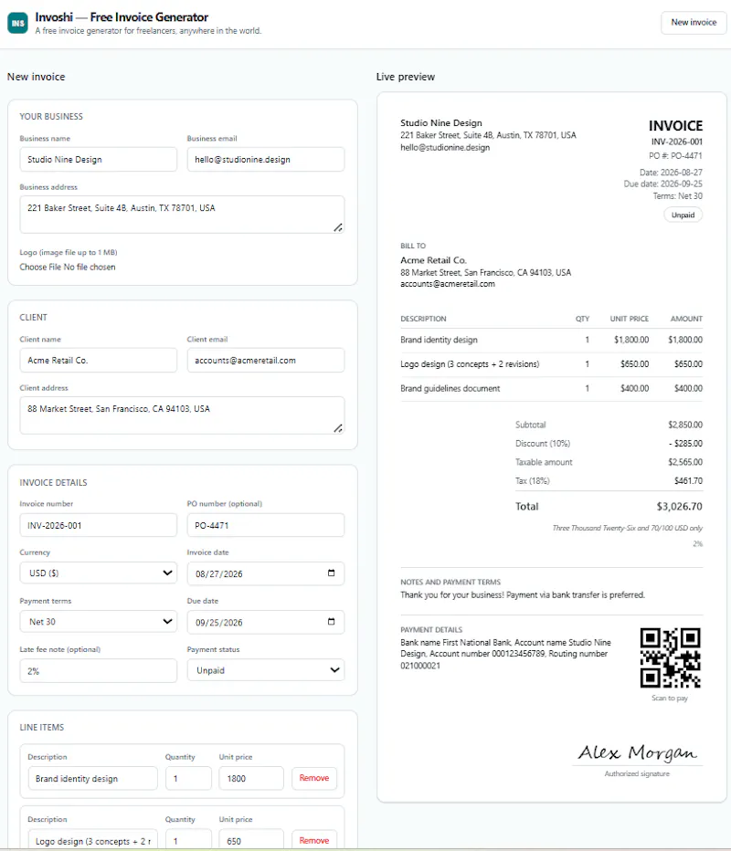 Invoshi screenshot 3