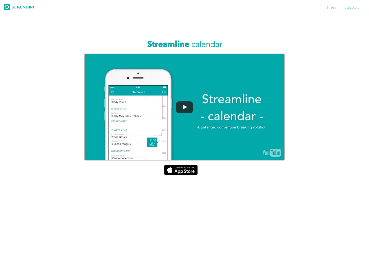 Streamline calendar