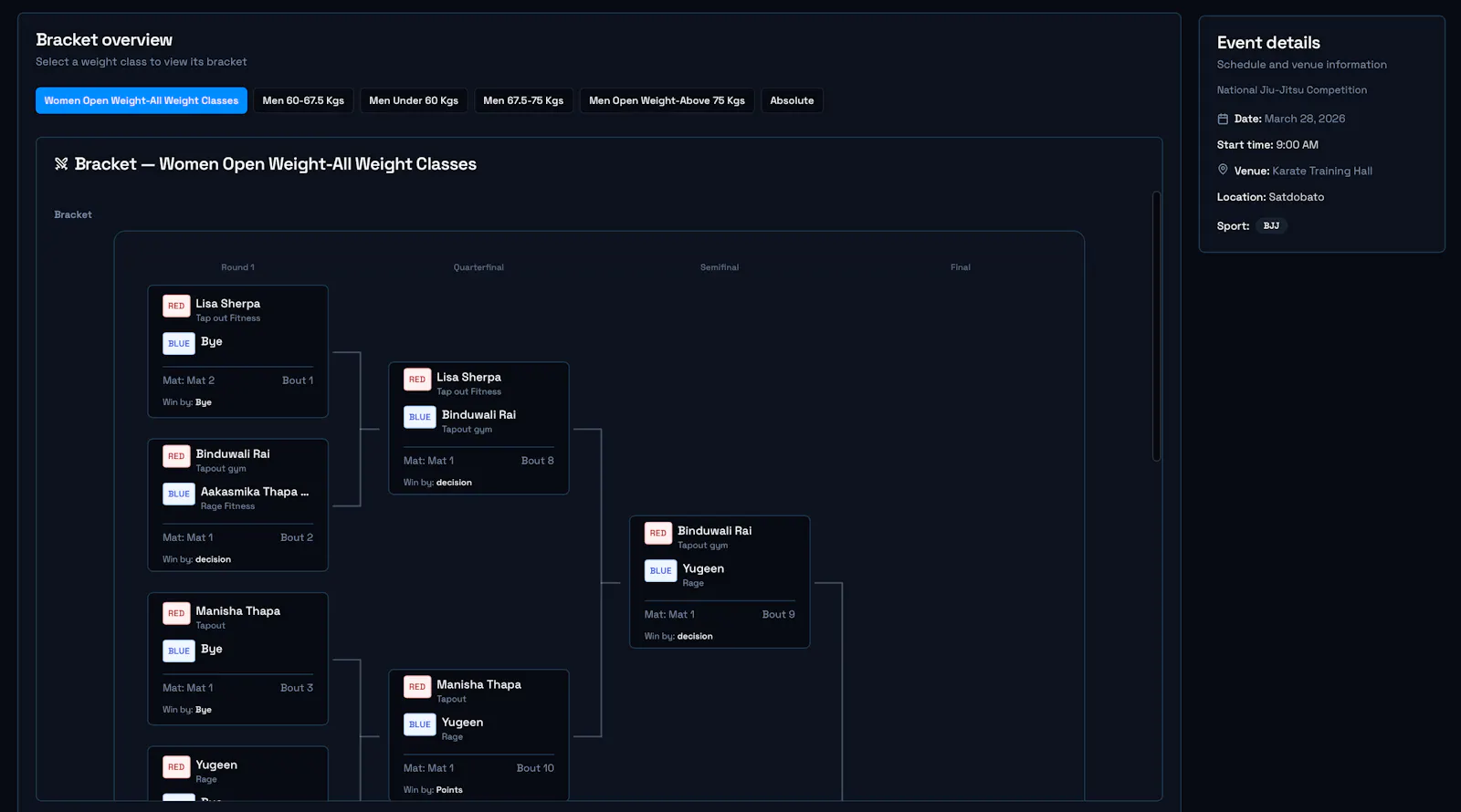 BoutBase screenshot 3