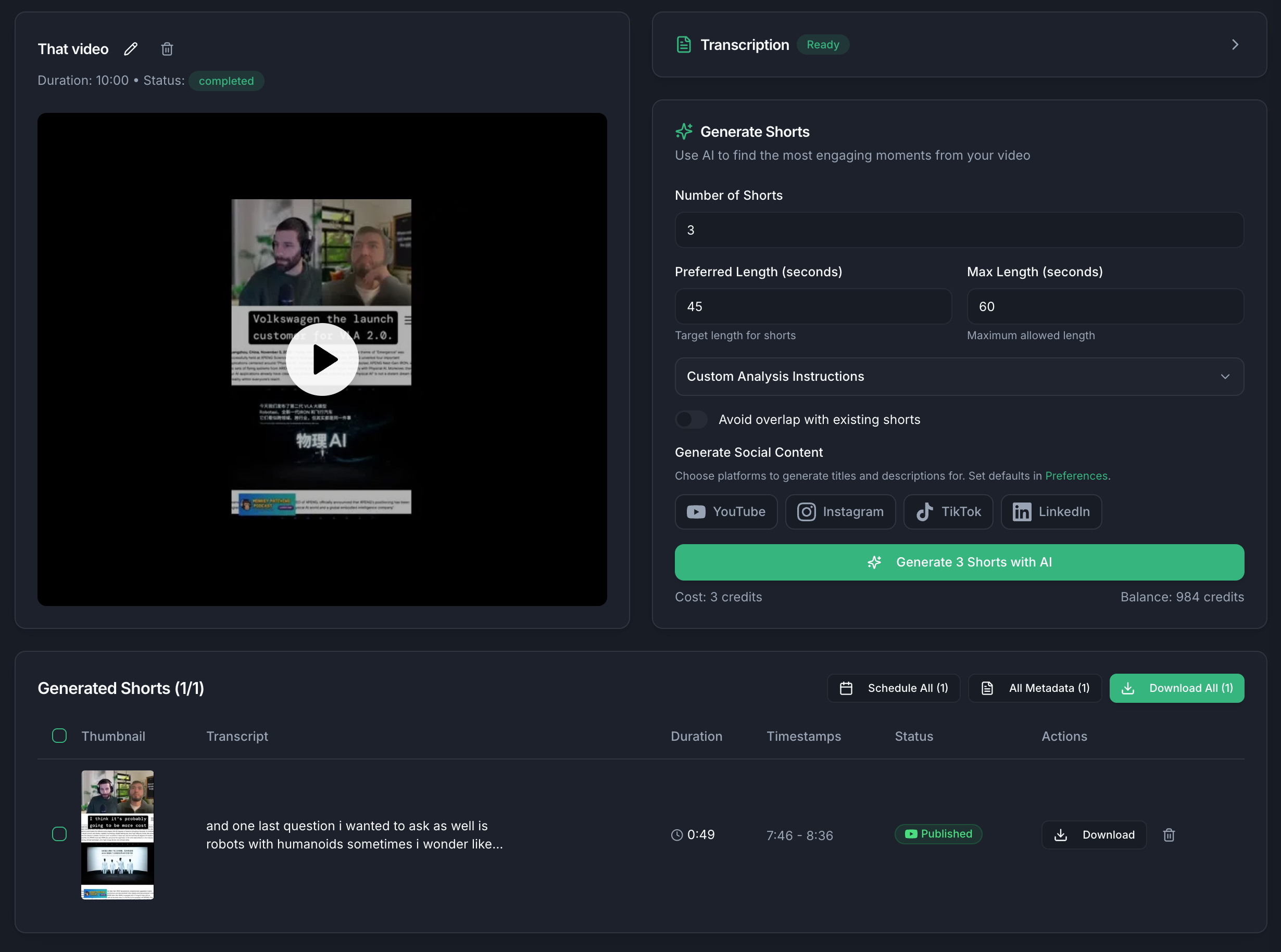VidEditor.ai - Screenshot 2 showing product features and functionality