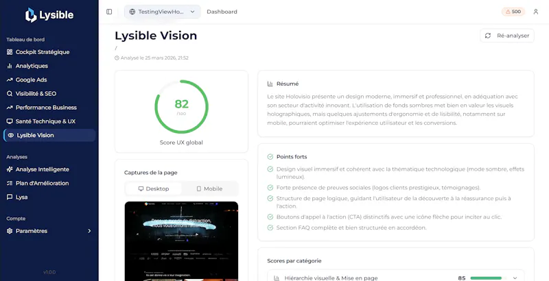 Lysible - Outil d'Analyse de Données Web screenshot 8