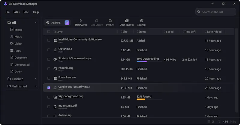 AB Download Manager screenshot 2