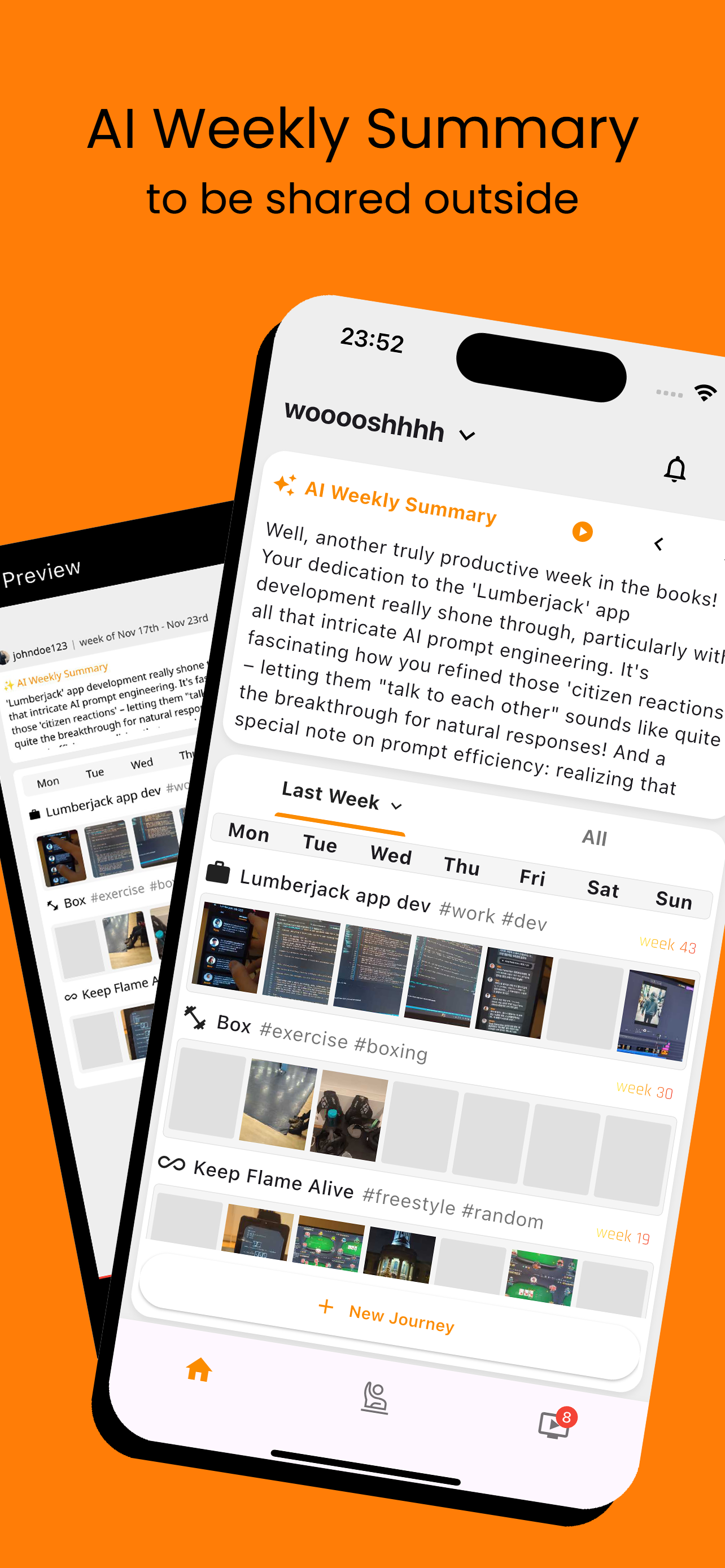 Lumberjack: micro vlogs - Screenshot 3 showing product features and functionality