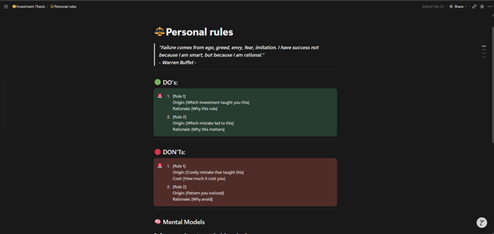 Investment Thesis - Screenshot 3 showing product features and functionality
