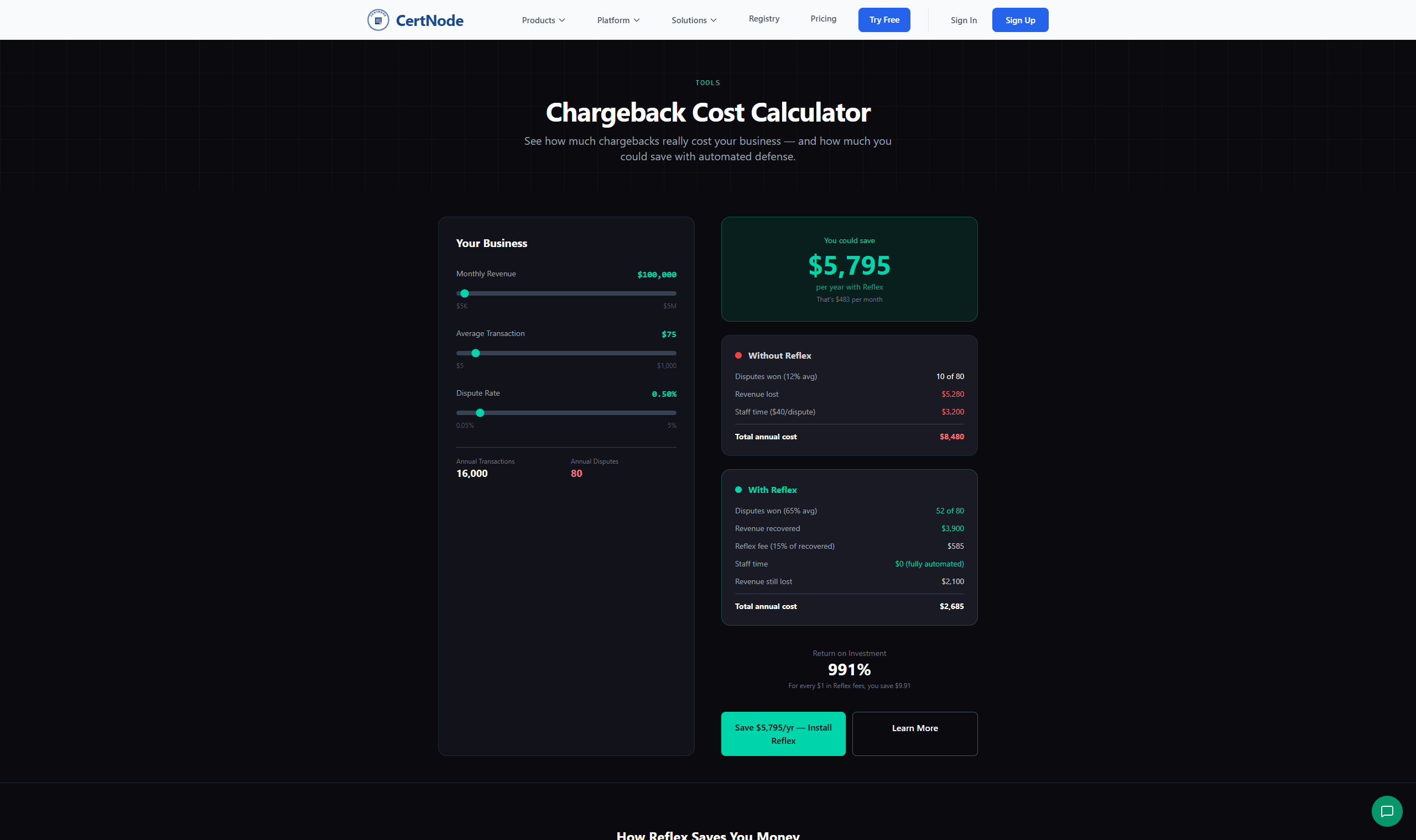 CertNode Reflex - Screenshot 3 showing product features and functionality