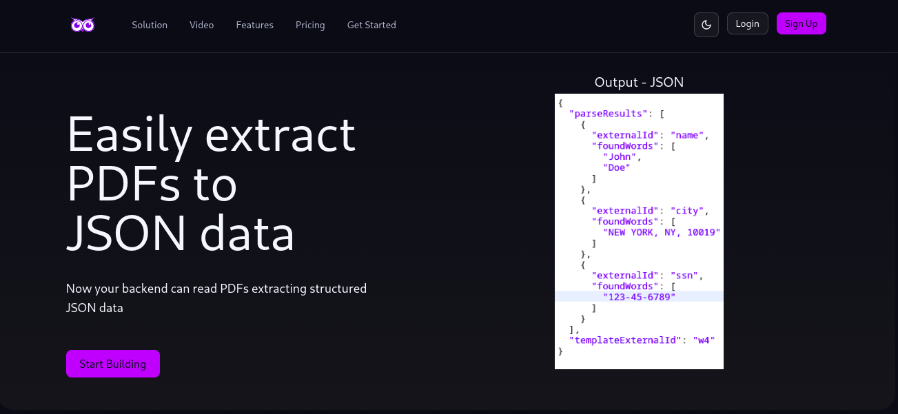 PDF Extractor API gallery image