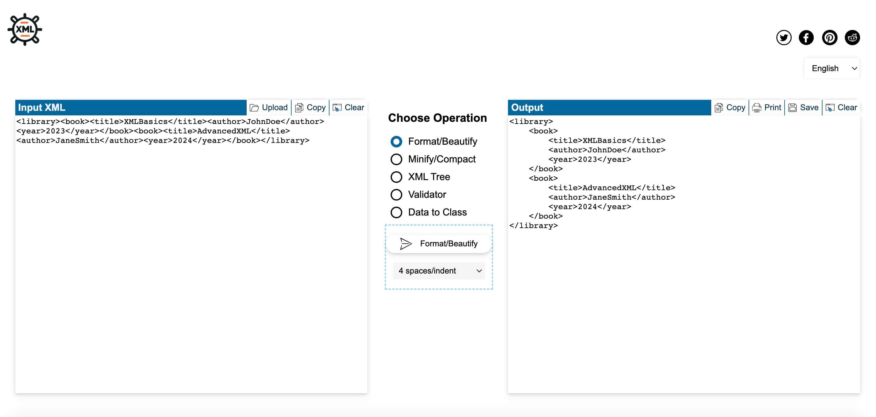 Formatter XML онлайн - бесплатный онлайн -инструмент media 2