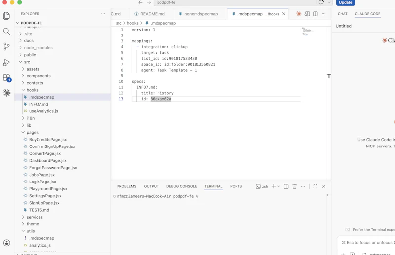 mdspec — auto sync your md files screenshot 3