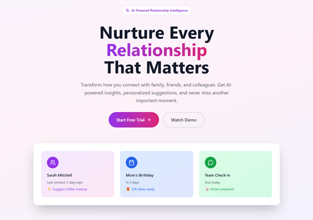 TwoTimer - Relación impulsada por IA que realmente recuerda lo que importa media 1