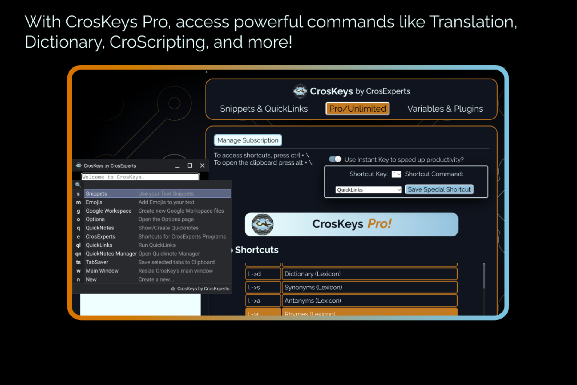 Crosexperts의 Croskeys 1.2.8 - Chromeos에서 가장 강력한 앱! 미디어 2