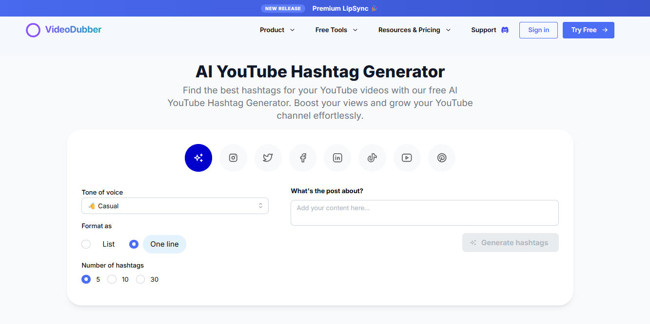 Youtube Hashtag Generator gallery image
