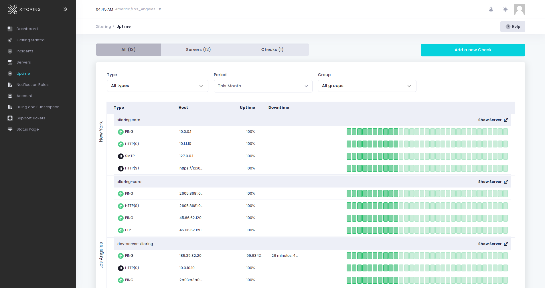 Xitoring - Uptime monitoring, Server monitoring, and Status page! media 5