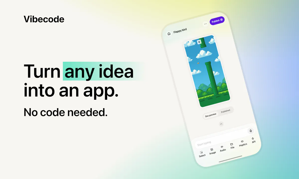 Pinch to Build by Vibecode App