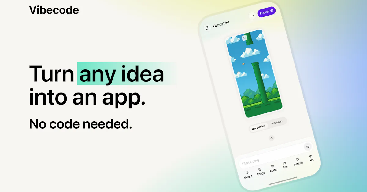 Pinch to Build by Vibecode App
