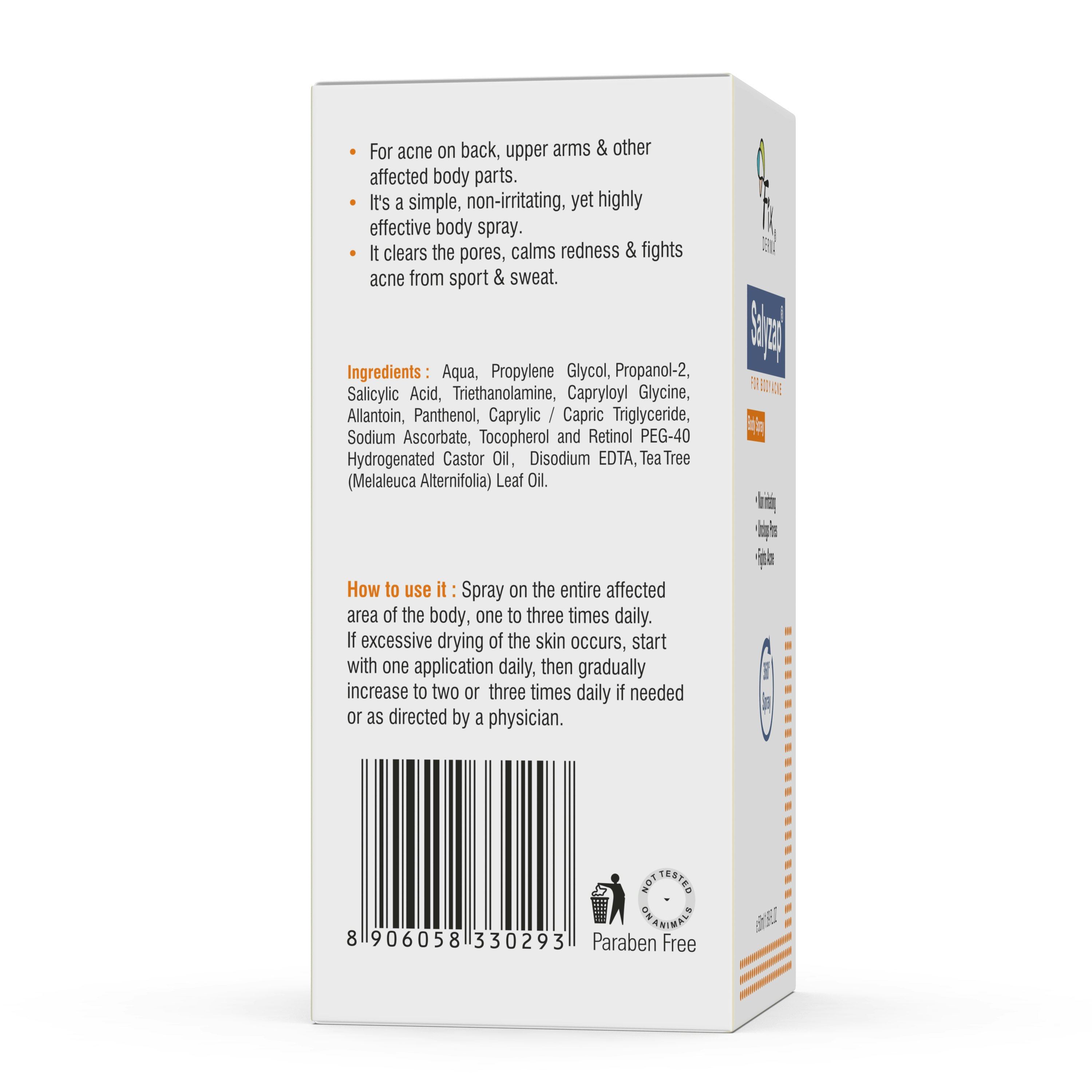 Fixderma Salyzap Spray for Body Acne gallery image