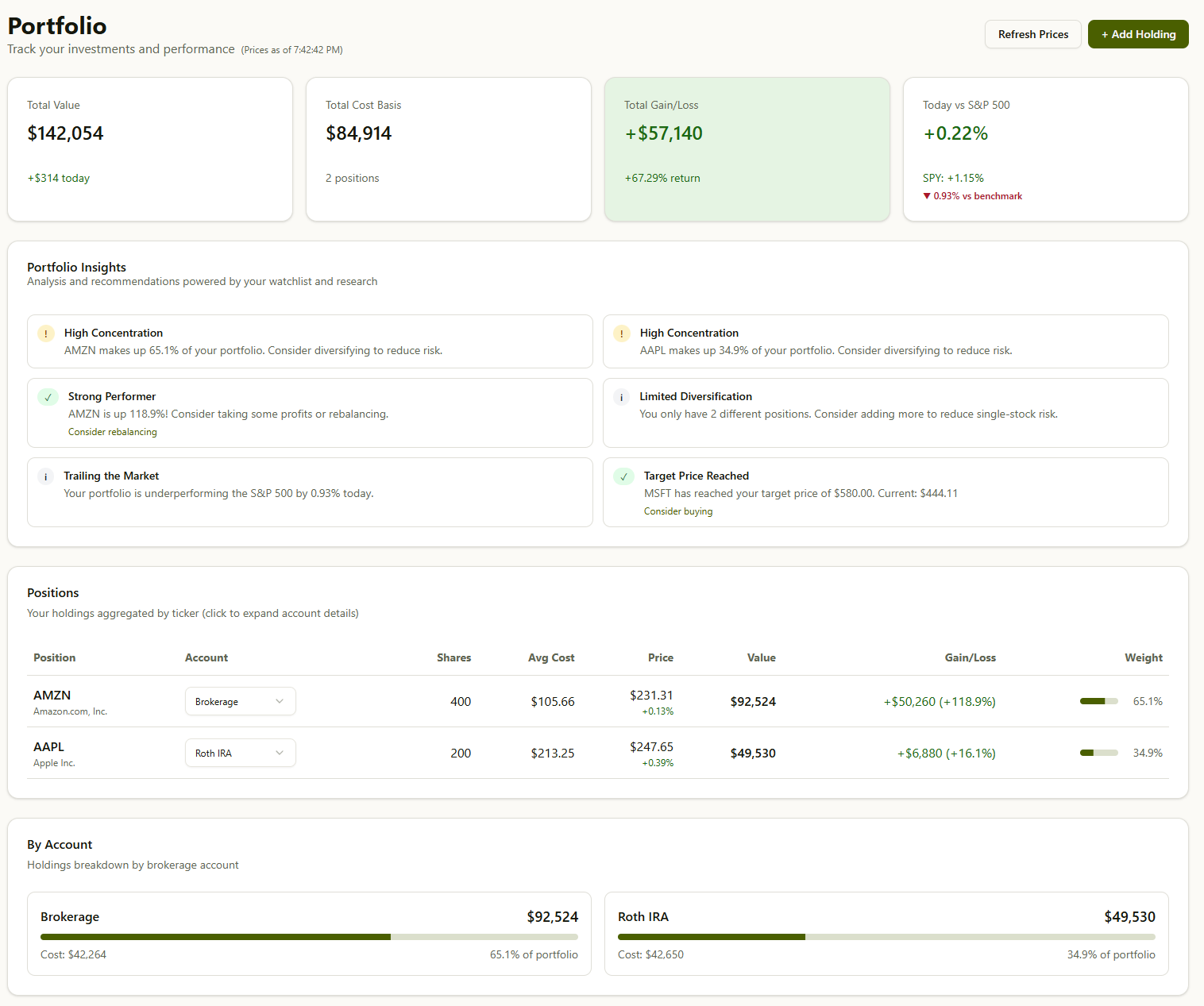 Prosperix - Main product screenshot demonstrating key features and user interface