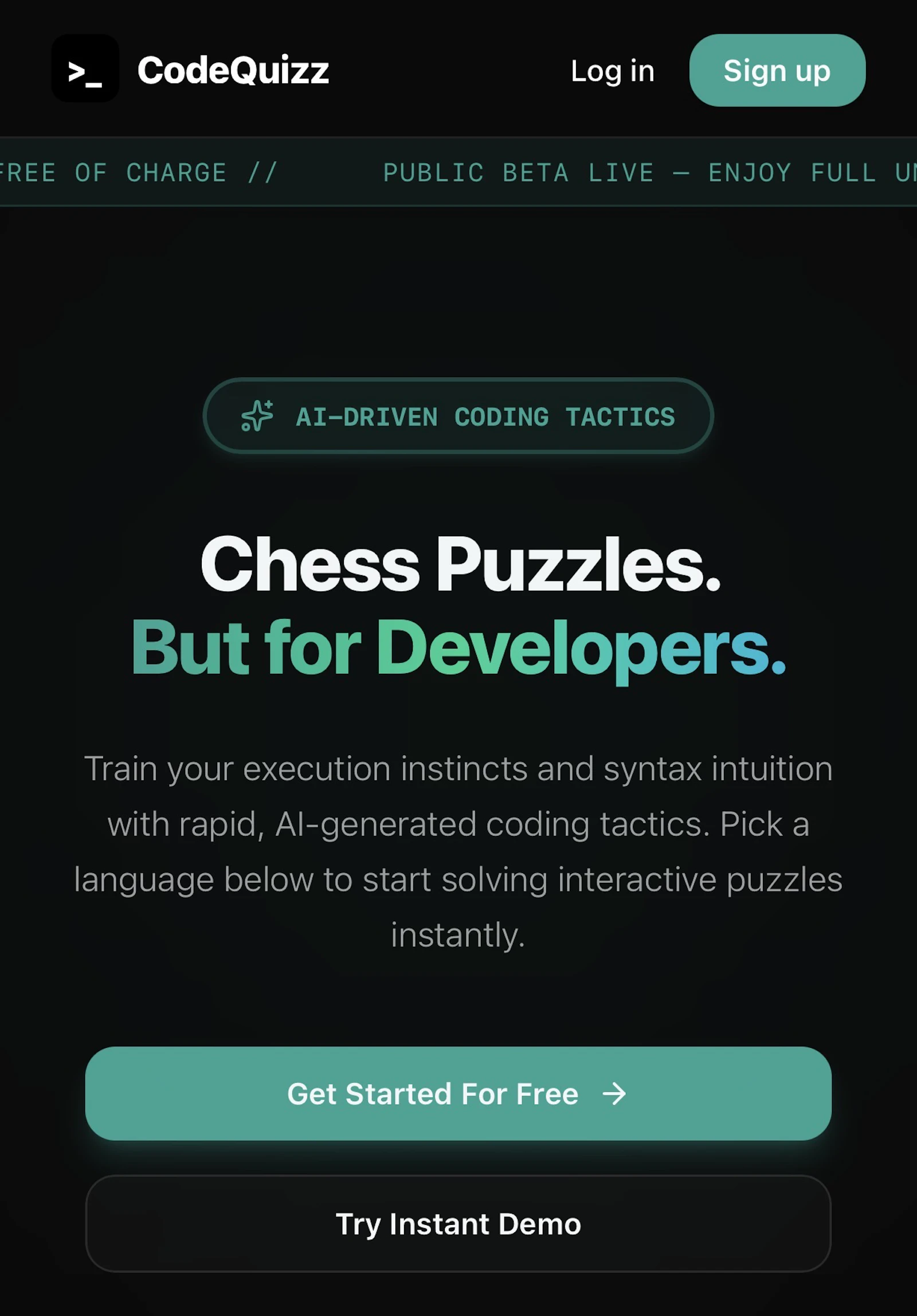 CodeQuizz screenshot 1