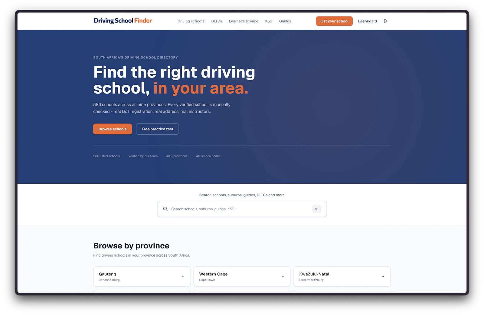 Driving School Finder screenshot 1