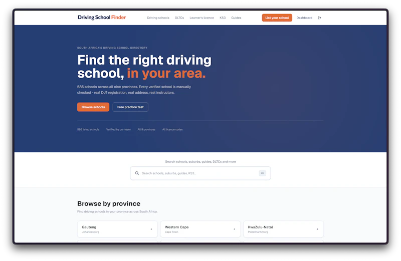 Driving School Finder screenshot 1
