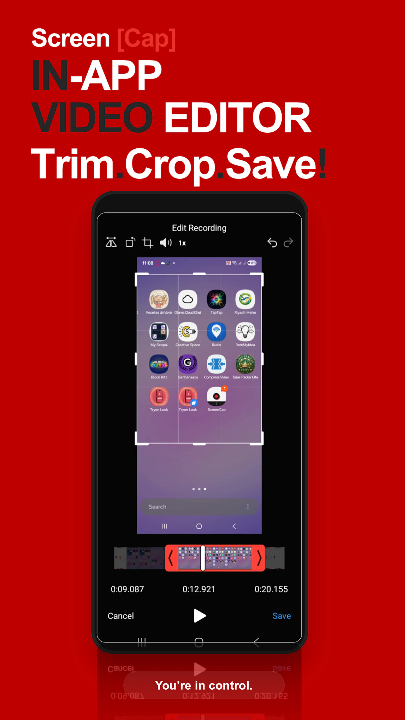 Screen[Cap] : Mobile App Screen Recorder screenshot 4