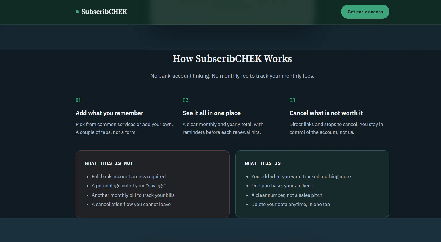 SubscribCHEK gallery image
