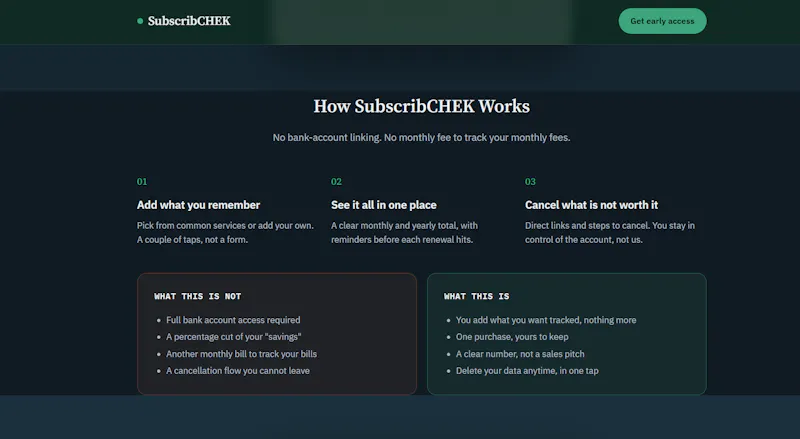 SubscribCHEK screenshot 3