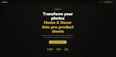 87 Vision — AI Product Sheet Generator gallery image