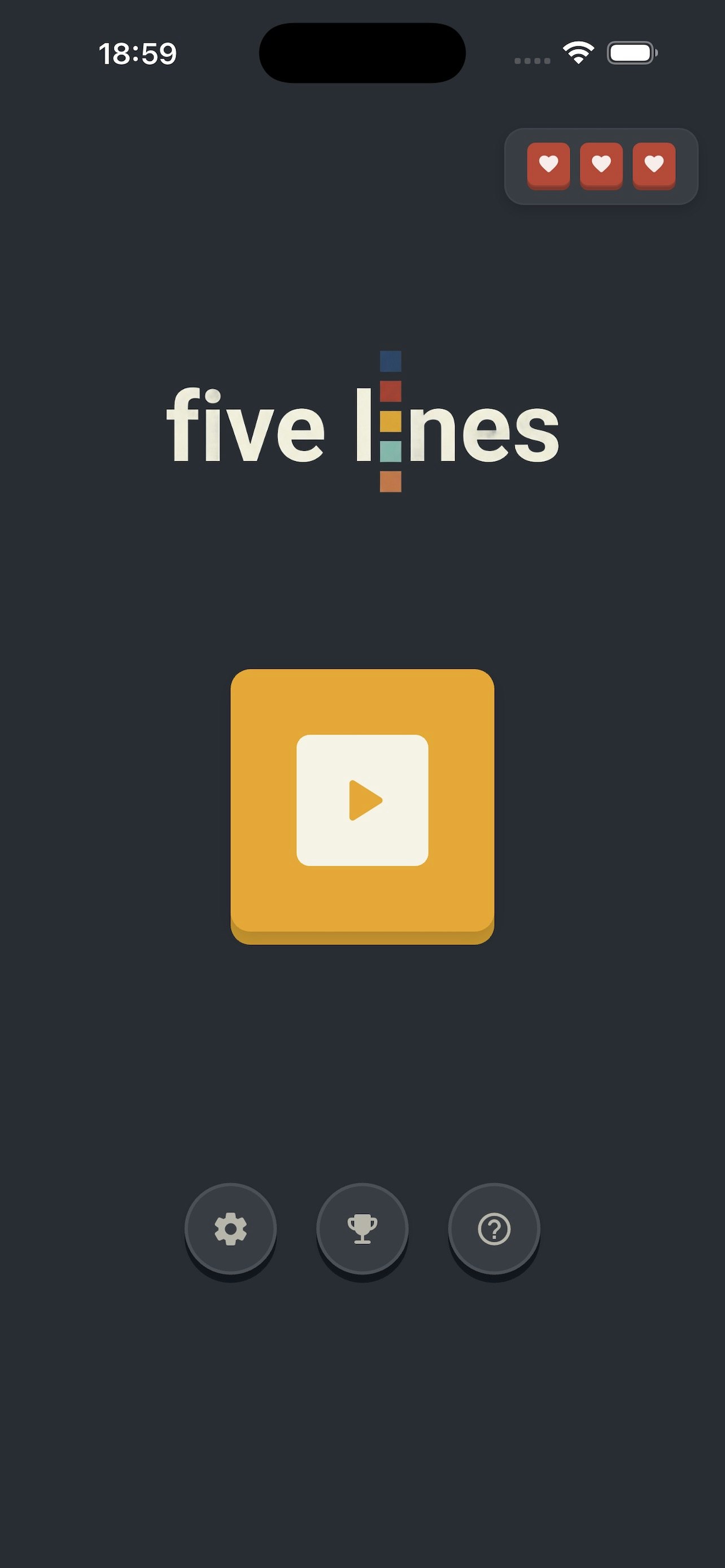 five lines - Main product screenshot demonstrating key features and user interface