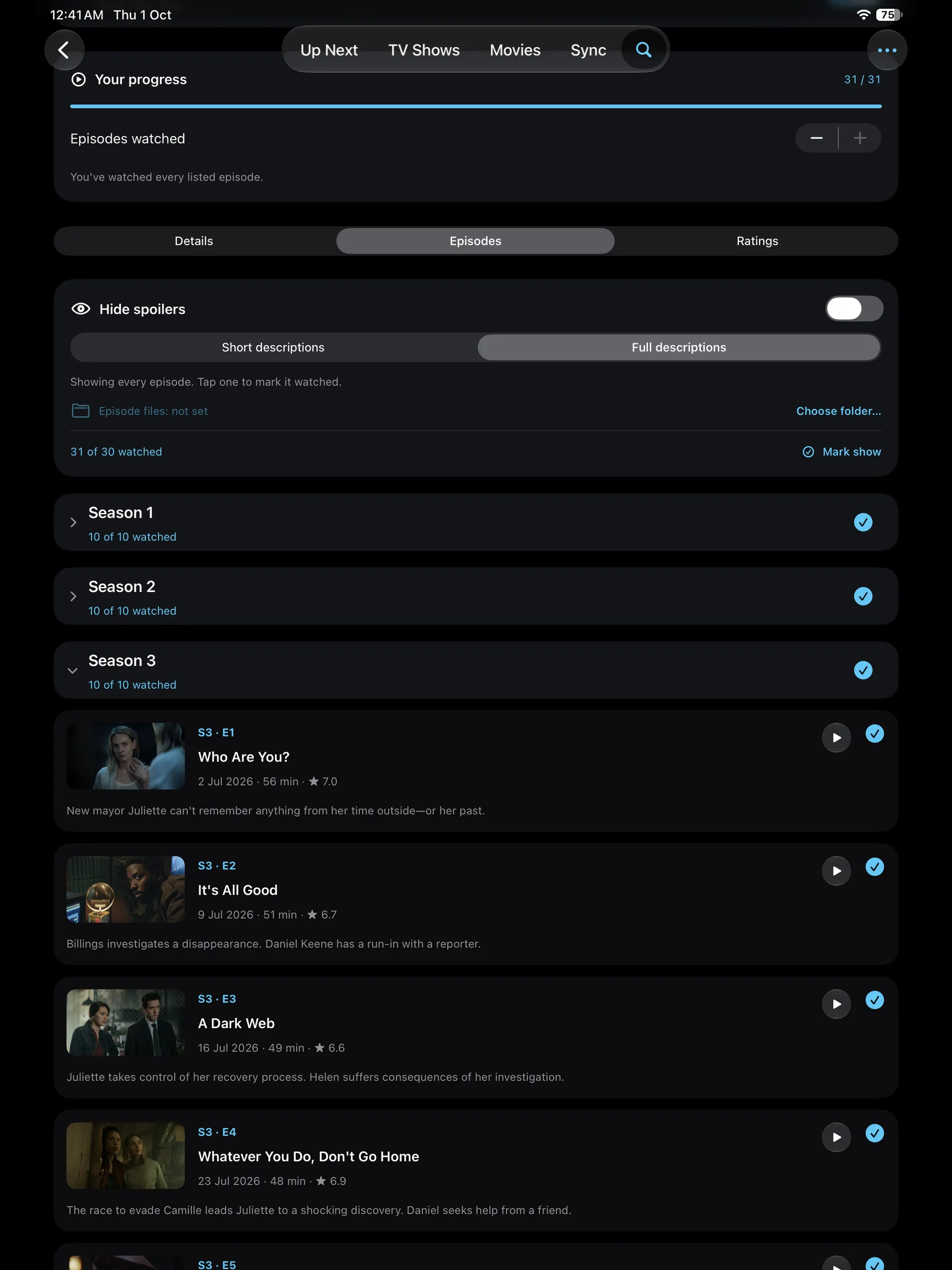 WatchSyncer: TV & Movie tracker gallery image