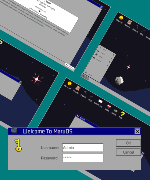 Maru - Eine von Windows95 inspirierte Portfolio -Framer -Vorlage Medien 1
