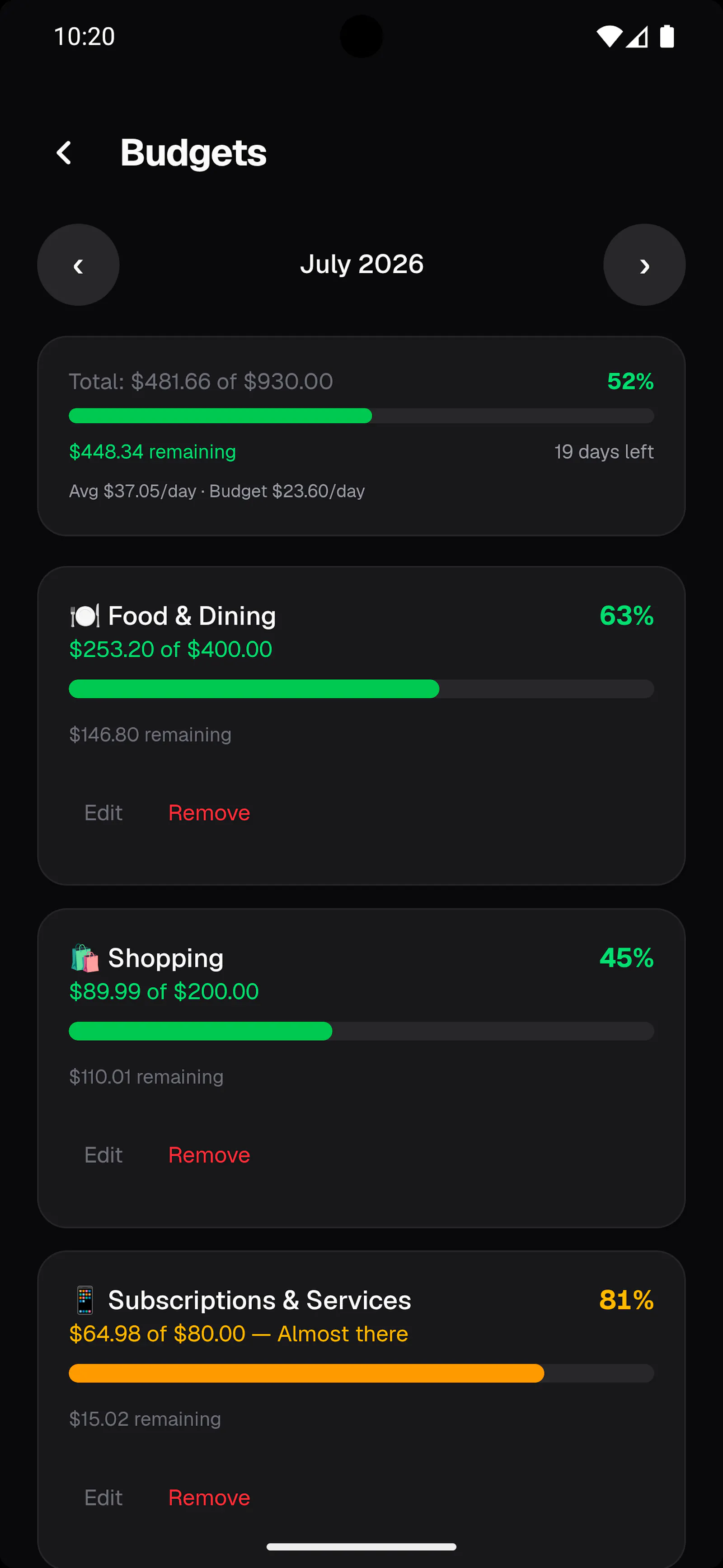 Coin Kitty Personal Finance Tracking App screenshot 2