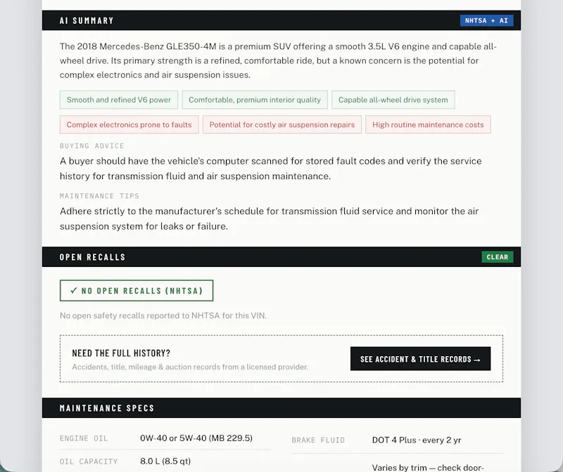 CheckMyVIN screenshot 4