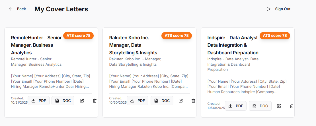 CoverLetterGo gallery image