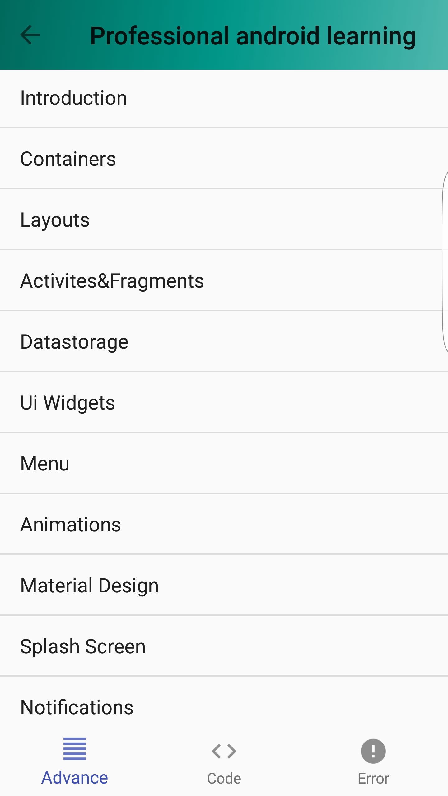 Professional android learning gallery image