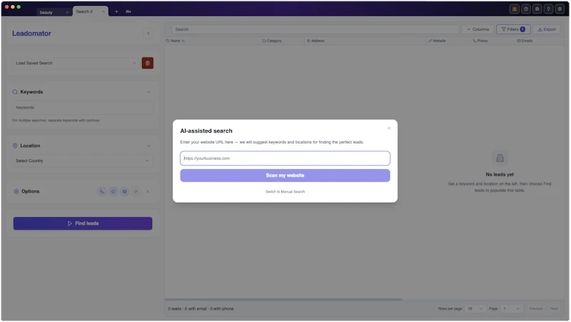 Leadomator screenshot 2