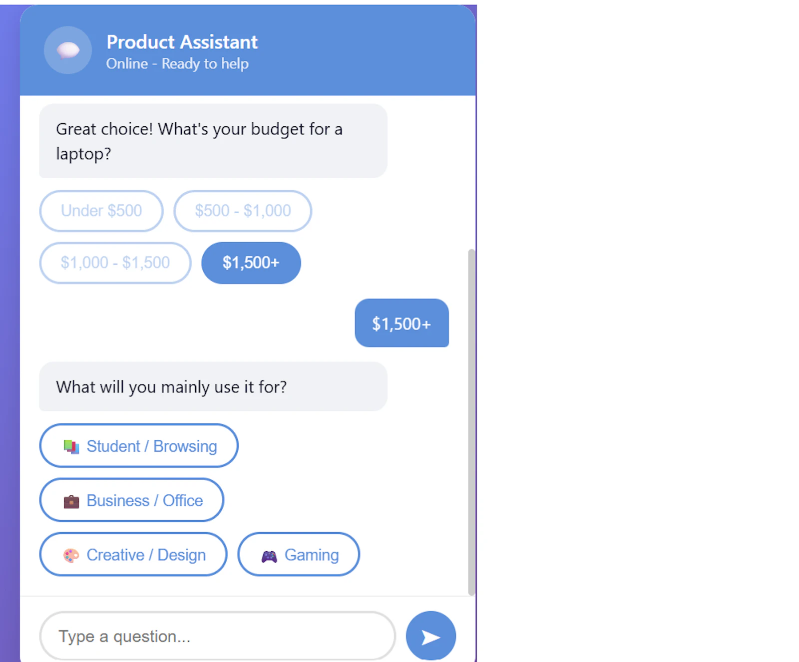 ProductBot screenshot 2