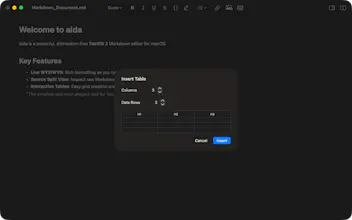 aida — Native Markdown Editor for macOS gallery image