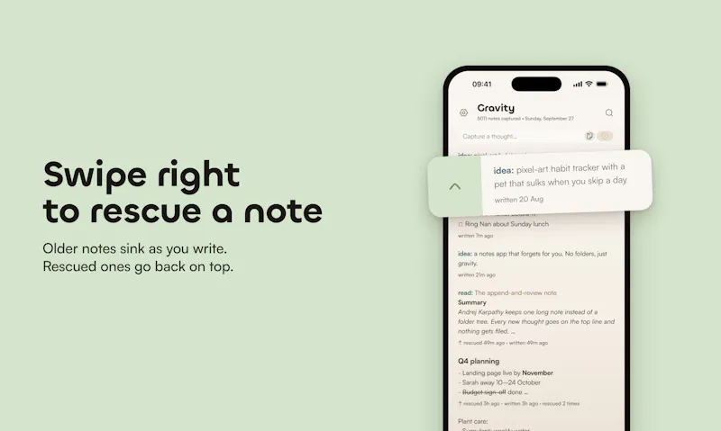 Gravity Notes screenshot 2