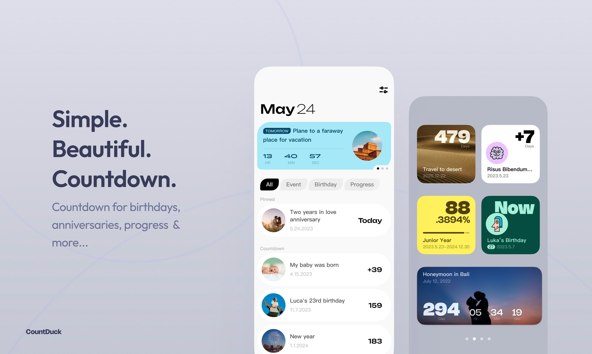 startuptile CountDuck-Simple beautiful iOS 17 countdown app