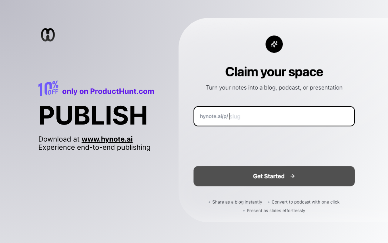 HyNote End-to-End Publish gallery image