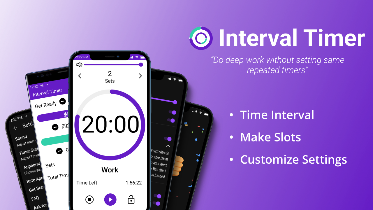Intervaltimer: HIIT, Pomodoro