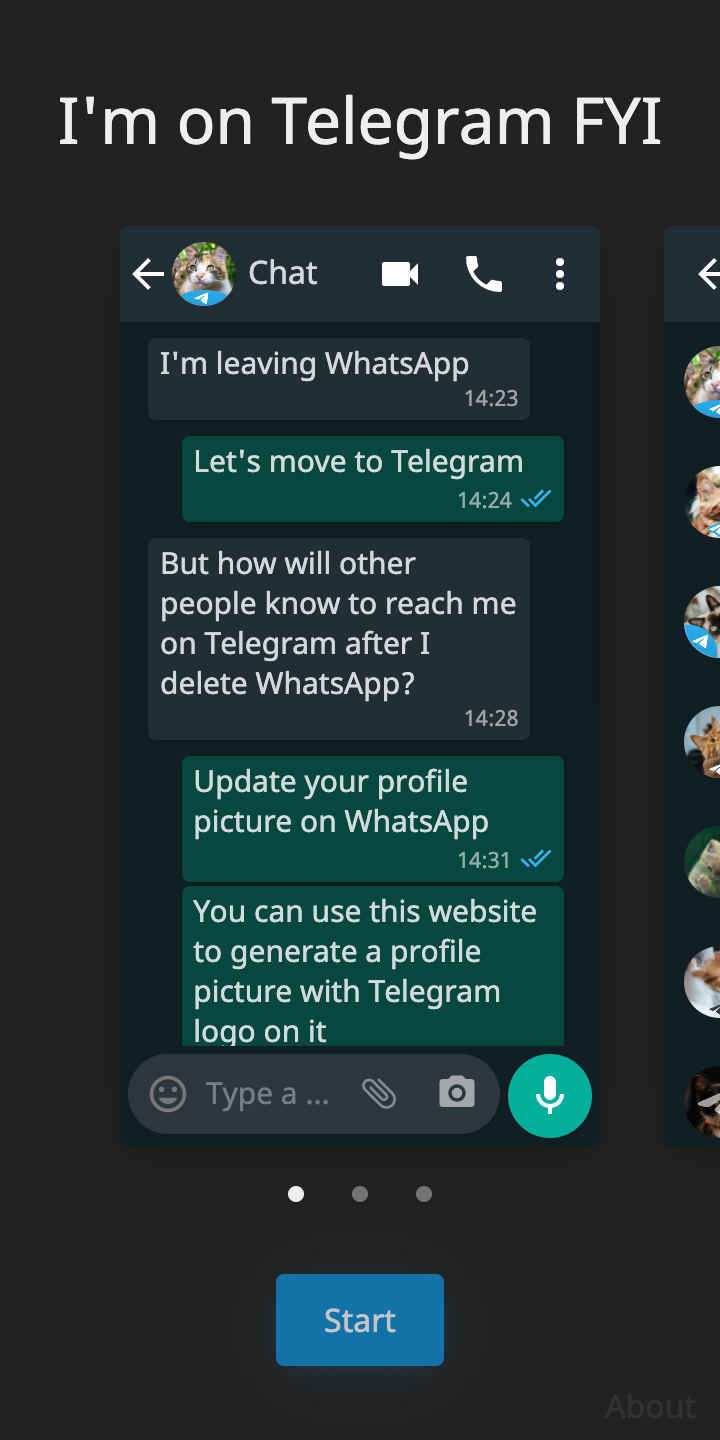 I'm on Telegram FYI gallery image
