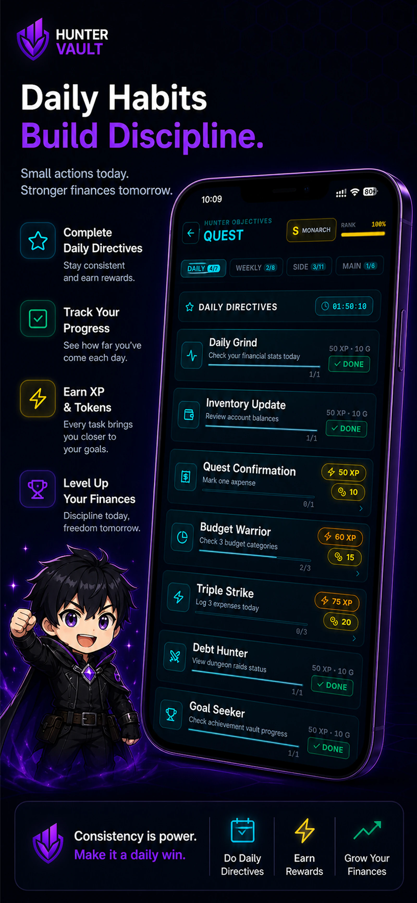 Hunter Vault: Level Up Finance screenshot 7