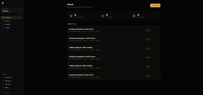 bidraft screenshot 3