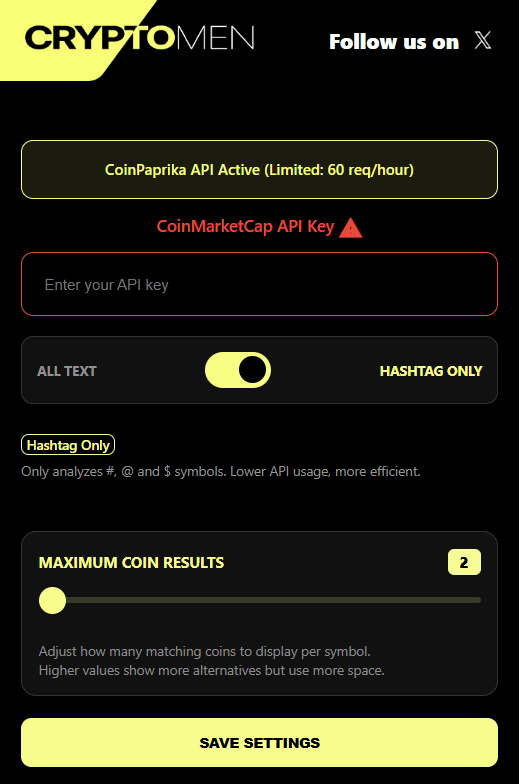 وسائط cryptomen - عرض أسعار العملة المشفرة في تغريدات X. 1